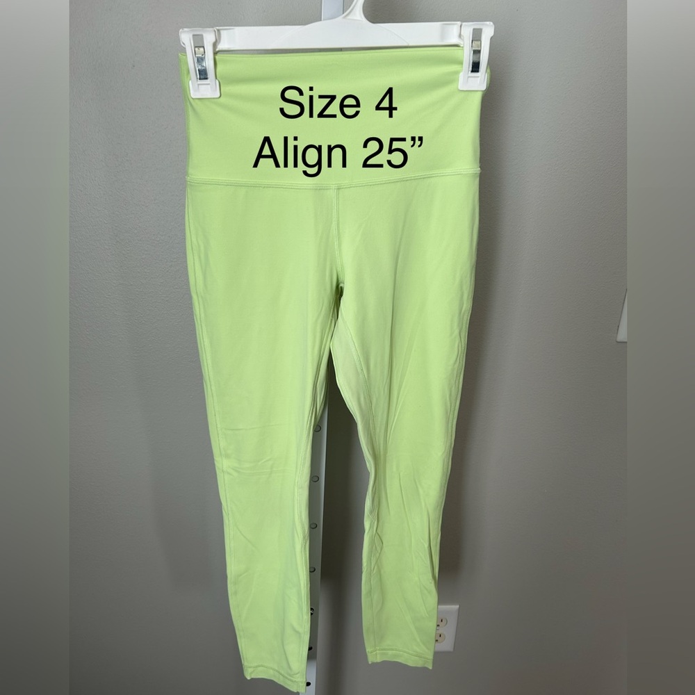 Lululemon size 4 align 25” leggings Euc